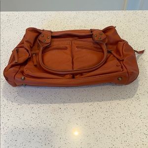 Cognac Bag . Multiple Compartments